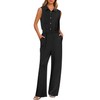 MEROKEETY Women's Summer Jumpsuits Dressy Casual One Piece Outfits Sleeveless