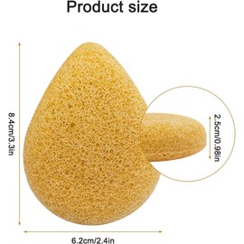 DaKuan Esponja facial de konjac natural (paquete de 4) Esponja facial suave para limpieza y exfoliación Esponja de konjac suave para todo tipo de piel