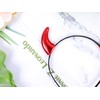 Bonnie Z. Leonardo Glossy Devil Horns Headband Red
