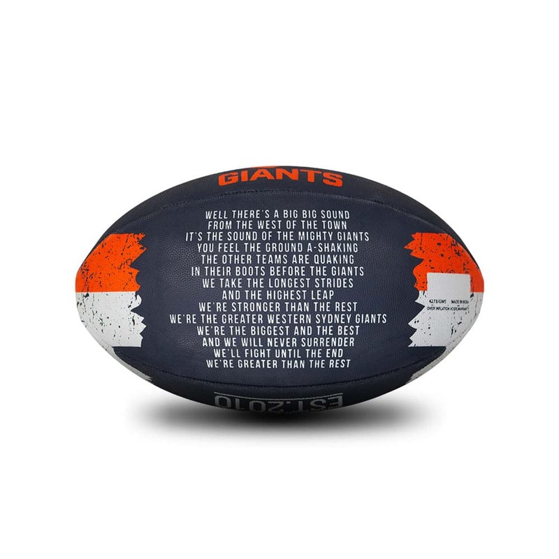 Sherrin AFL GWS Giants Song Football, Size 2
