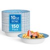 MUCHII 10 Oz Paper Bowls 150 Count Small Bowls, Blue