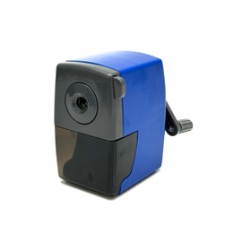 H-TONE Manual Pencil Sharpener Wall Mount Pencil Sharpener, Tip Saver, Longer Cutter Life, Vertical or Horizontal Mounting Blue