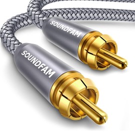 SOUNDFAM Premium Subwoofer RCA Cable - 8 m, Grey