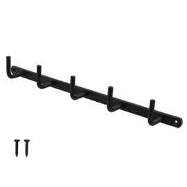 High Logic TQOOL Stylish 5 Row Line Hooks, Black, 58648, Pack of 1
