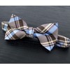 Spring Notion Men's Tartan Plaid Woven Bow Tie Brown