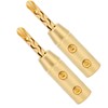 4pcs BFA Banana Plug Brass Gold Plated Open Screw Speaker