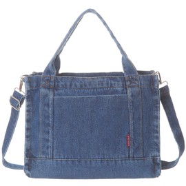 AOCINA AOCINA Denim Purse Jean Travel Tote Bags for Women Beach Bag Denim Purses and Handbags for Women(E-Dark Blue)