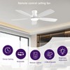 NKPU 52inch Ceiling Fans with Lights, Low Profile Ceiling Fan