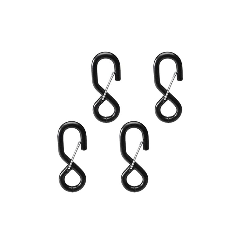 US Cargo Control Heavy Duty Black Vinyl Coated S-Hook w/Keeper