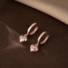 Women Girls Sweet Love Hoop Ear buckles, anti allergy earrings