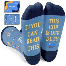 Zmart Cop Socks Police Socks for Men Women - Police Gifts Police Officer Gifts Gifts For Cop Police Retirement Gifts Police Dad Gifts