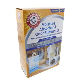 Arm & Hammer Moisture Absorber & Odor Eliminator 16oz Hanging Bag, 3 Pack (6 Bags Total) – Eliminates Musty Odors & Freshens Air for Closets, Laundry rooms, Mud Rooms
