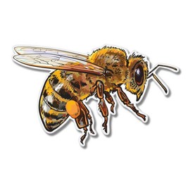 Honey Bee - 8" Vinyl Sticker - for Car Laptop I-Pad - Waterproof Decal