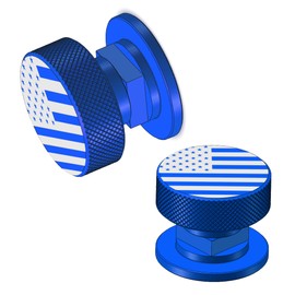 Welding Hood Helmet Pipeliner Fasteners - 1Pair Blue USA Flag Pattern Aluminum Helmet Pipeliner Headgear Replacement Parts Accessories Screws Flip Hood, Anti-Rust