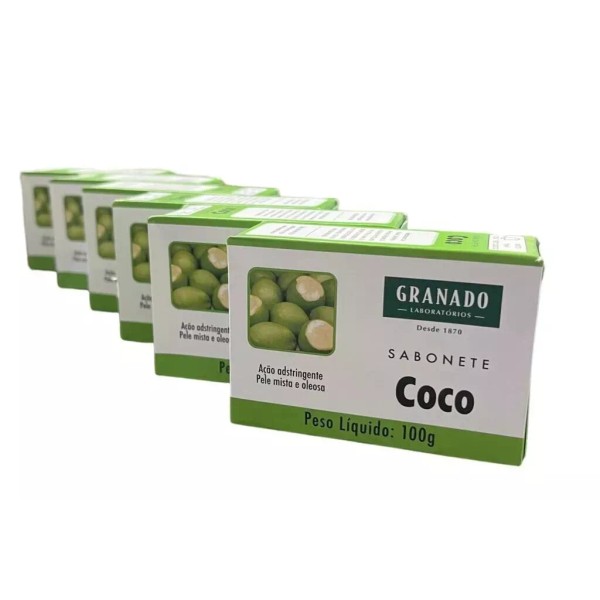 Granado Sabonete Coco-Coconut Bath Bar Soap 100g-3.5 oz from Brazil-