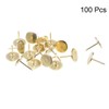 uxcell Upholstery Nails Tacks 16mmx20mm Flat Head Furniture Nails Gold