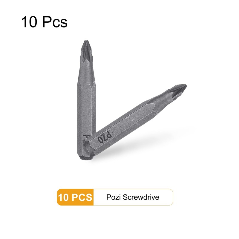 sourcing map 10pcs PZ0 Screwdriver Bit 5/32" Hex Shank 28mm