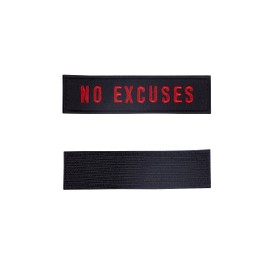 Elitex Training Embroidered Patch with Velcro - No Excuses - Patch for Cross Training and Gym Backpacks and Vests