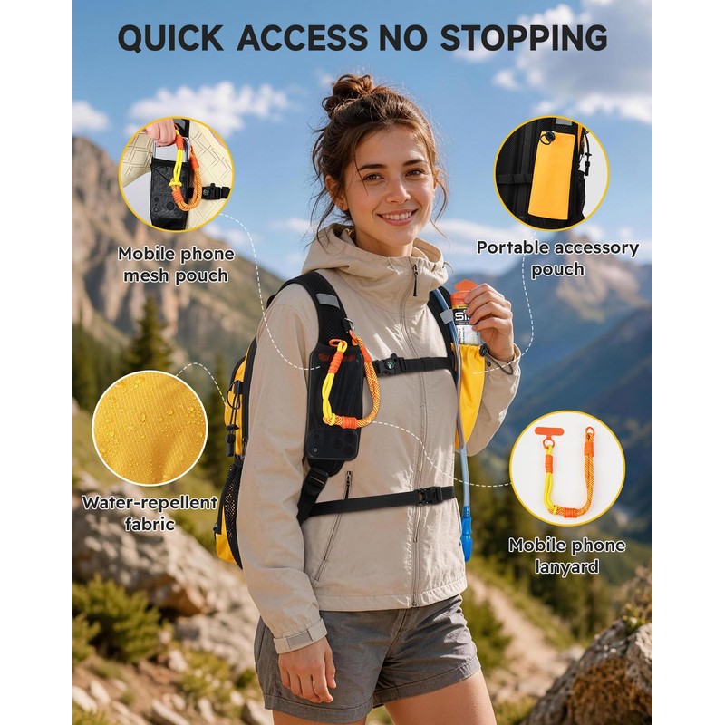 MOKURA 18L Lightweight Hydration Backpack with 2L Water Bladder