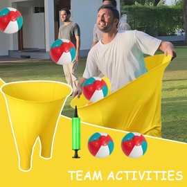 Granny Pants Yard Game Sets, 2025 New Giant Outdoor Party Game with 2 Bouncy Balls and 1 Pump for Family Reunion Games, Backyard Gatherings & Team Games