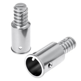 QWORK Threaded Tips Replacement for Extension Poles and Push Broom Handles, Extension Pole Adapter Tips, 3/4" & 1"