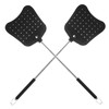 Foxany Leather Fly Swatter, Telescopic Fly Swatters Heavy Duty Set,