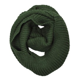 Wrapables Thick Knitted Winter Warm Infinity Scarf, Hunter Green