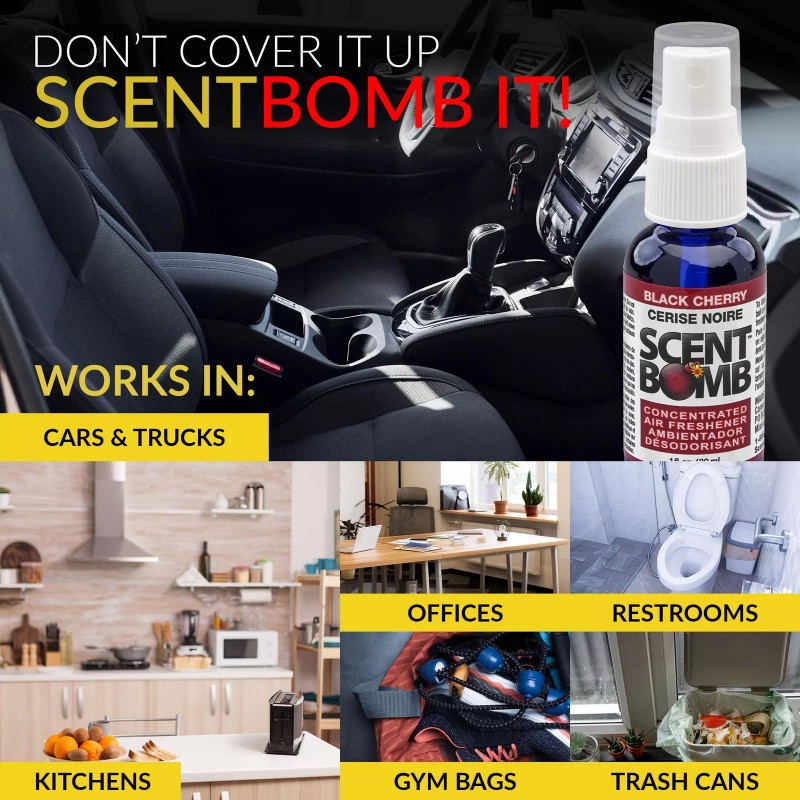 Scent Bomb Black Cherry Air Freshener Spray Pack of 4