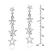 Handcrafted Trail of Stars .925 Sterling Silver Post Dangle Earrings