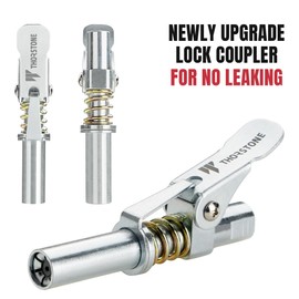 Thorstone 7000PSI Heavy Duty Pistol Grip Grease Gun Kit | 14oz Load Capacity | 18" Spring Flex Hose | 1 Lock Coupler | 1 Reinforced Coupler | 1 Sharp Type Nozzle | 2 Extension Rigid Pipe