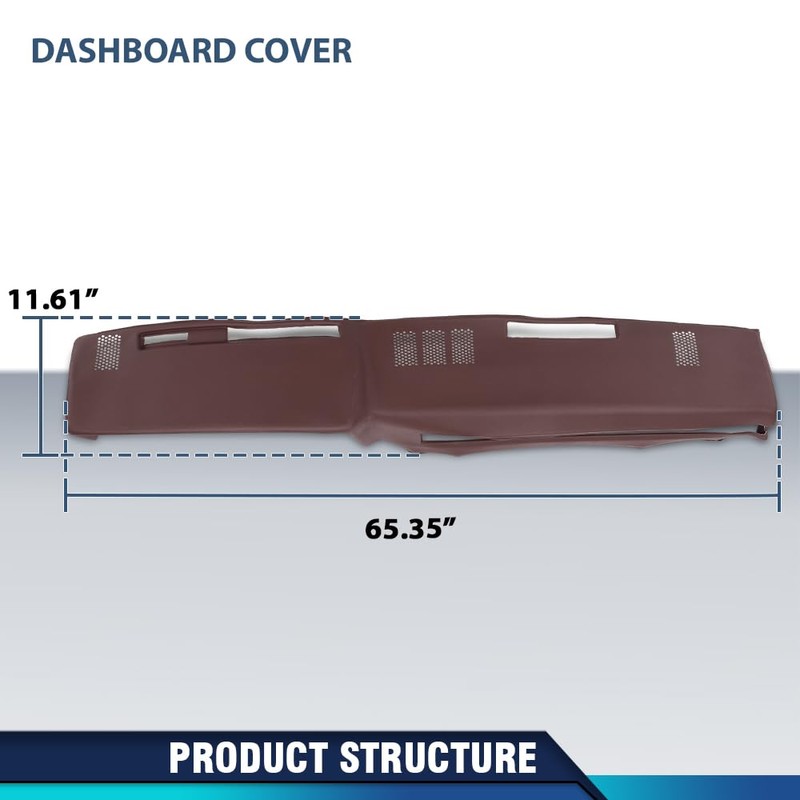 PIT66 TPE Dash Bezel Cover, Compatible with Chevy GMC Full