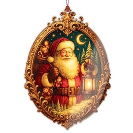 Funny Christmas santa ornaments 2026 - Santa christmas ornaments for decoration tree - Nostalgic Acrylic Xmas decorations - Old world Xmas ornament - Gifts for friends, cowoker, men, women, office