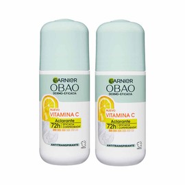 Kit Garnier Obao Dermoeficacia Desodorantes en Roll on Vitamina C, la combinación perfecta para aclarar tus axilas, evitar malos olores y lucir una piel unificada, 2pack 65g cada uno