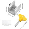 Window Locks, NEWHOMESTYLE Aluminum Sliding Window Locks with Key, Adjustable
