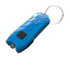 Nitecore Tube V2.0 Keychain Flashlight, 55 Lumen USB Rechargeable Ultralight Lightweight (Azure)