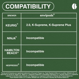 French Vanilla Flavored Compostable envipods, Medium Roast, Kosher, 12 Count, for Keurig K Cup Brewers | Not for use in Ninja or Hamilton Beach Brewers