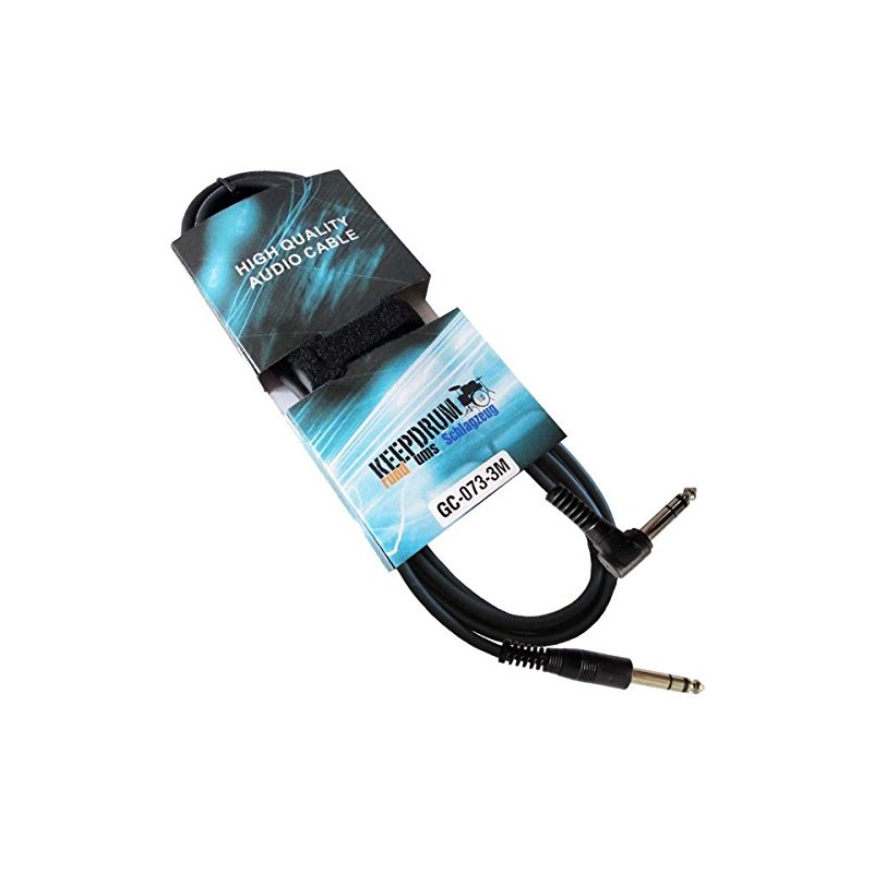 keepdrum GC-073 Stereo Audio Cable Jack 6.3 mm Angled Connector