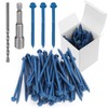 Swpeet 52Pcs 3/16" x 3-1/4" Slotted Hex Washer Head Concrete