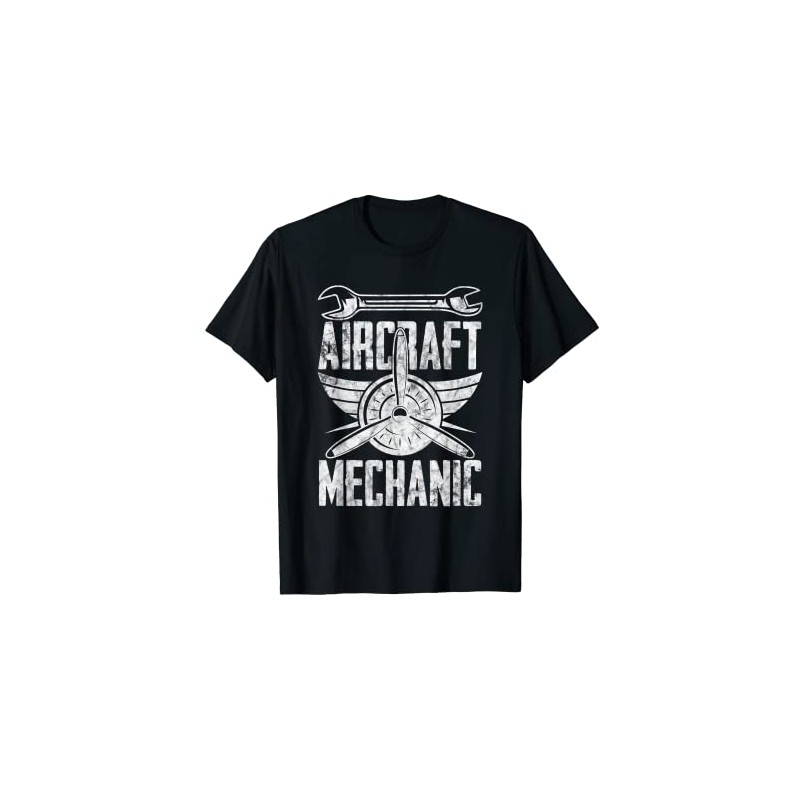 Aircraft Mechanic Logo Badge Aviation T-Shirt