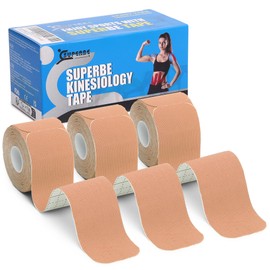K Athletic Tape, Kinesiology Tape Precut - Premium Kinesthetic Tape for Muscles Knee Shoulder Elbow, 2 Inch x 16.5 feet (3 Rolls Pack)