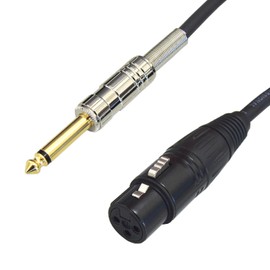 F-Factory FNT-XT-76015M 6.3mm TS Standard Plug Male to XLR (Canon Plug) (Female) Converter Cable, 1.5m