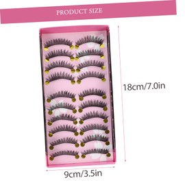 TOVINANNA 10 Pairs Faux Lashes Long Natural Eyelashes Comfortable Safe for Daily Wear Perfect for Cosplay Social Events