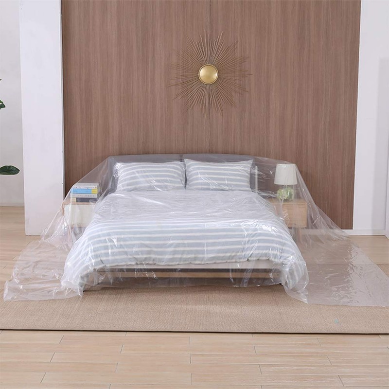 YapitHome Transparent Plastic Sofa Dust Covers Waterproof Sofa Cover Sofa