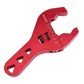 EVIL ENERGY AN Fitting Wrench, 3AN-20AN Adjustable AN Wrench Aluminum Hose Fitting Wrench 6 Inch Red
