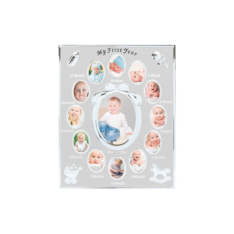 tiny ideas Baby's My First Year Picture Frame, Classic Baby