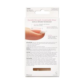 KISS Salon Acrylic French French Manicure Fake Nails Kit - Bonjour, Short - Acrylic Infused Technology, Strong, Professional, Salon Quality, Flawless 