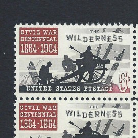 Civil War - Battle of Wilderness Centennial Mint Set of 4 Stamps 60 Years Old!