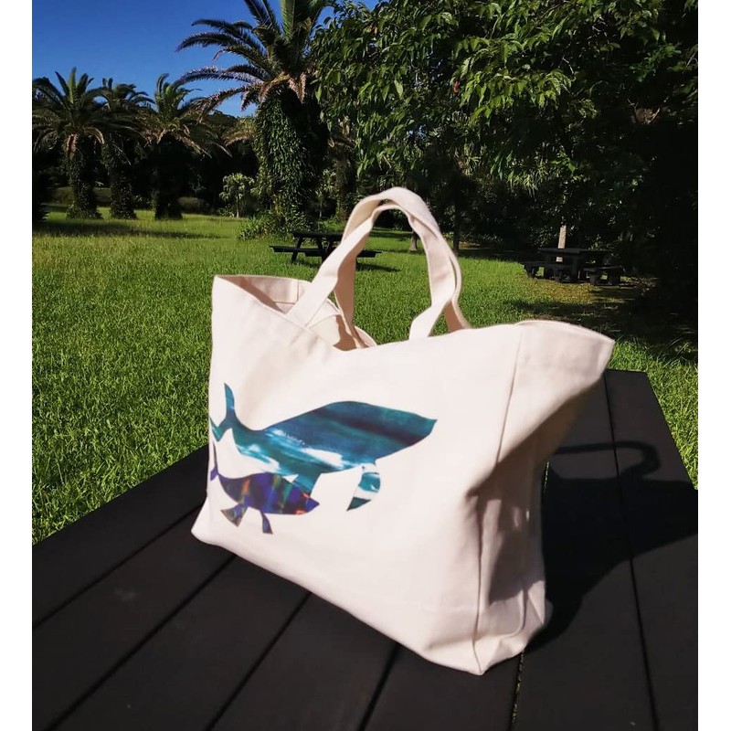 J's Select Tote Shoulder Bag, 2-Way, Large Capacity, Canvas, Logo
