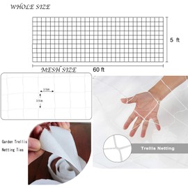 BaseGoal All-Weather Trellis Netting Mesh Plant Garden Vine Growing Flexible String Net