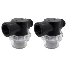 JRSHOME 2 Pack Water Pump Strainer Filter, RV Replacement 1/2 Twist On Pipe Strainer with 50 Mesh Stainless Steel Filter Screen for WFCO Shurflo Pumps